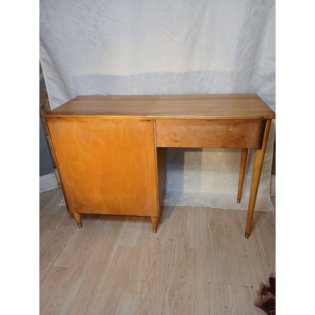 Vintage Mid-Century Modern Solid Birch "Roomates" Writing Desk by Baumritter (Ethan Allen) For Sale - Image 13 of 18