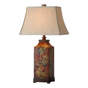 Colorful Flowers Table Lamp