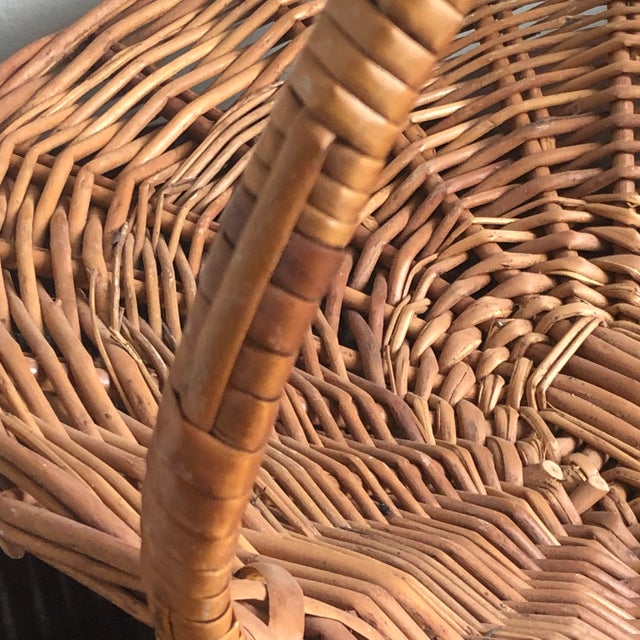 Vintage European Flower Gathering Basket For Sale - Image 4 of 12