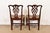 Baker Furniture Style Georgian Carved Mahogany Side Chairs or Dining Chairs, Pair For Sale - Image 10 of 12