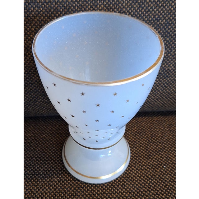 Antique French Opal Glass Vase with Gold Decoration, 1900s, in Very Good conditions. Designed 1890 to 1919