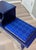 *Custom* Vintage Blue Gossip Bench / Accent Table For Sale - Image 9 of 10