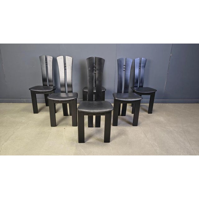 Postmodern Wooden Dining Chairs, 1980s, Set of 6 For Sale - Image 13 of 14
