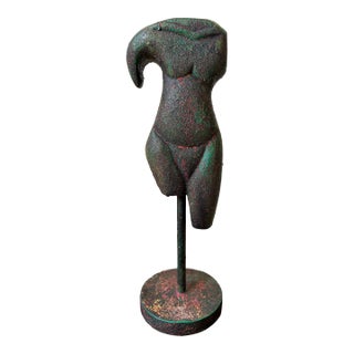 Vintage Brutalist Female Torso Sculpture For Sale