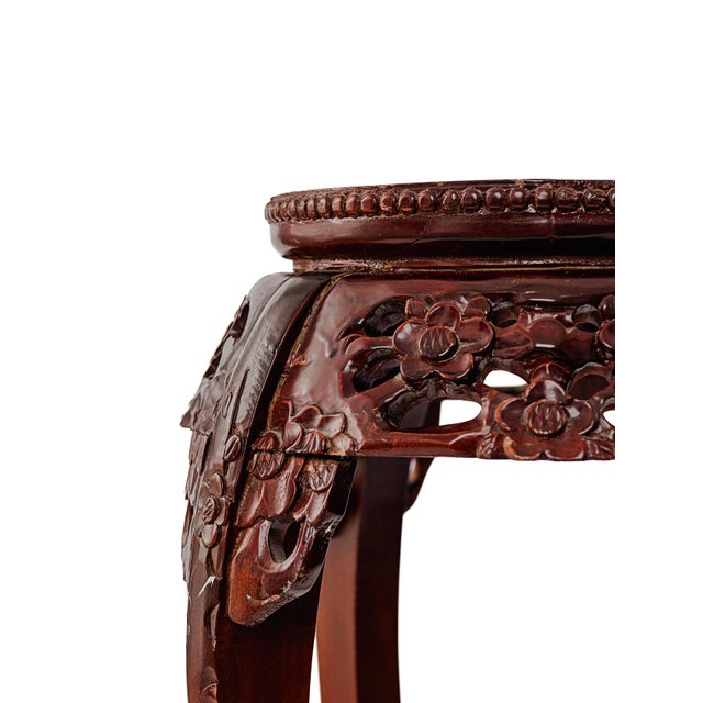 Late 20th Century Late 20th Century Vintage Ming Dynasty Style Pedestal Plant Stand For Sale - Image 5 of 8
