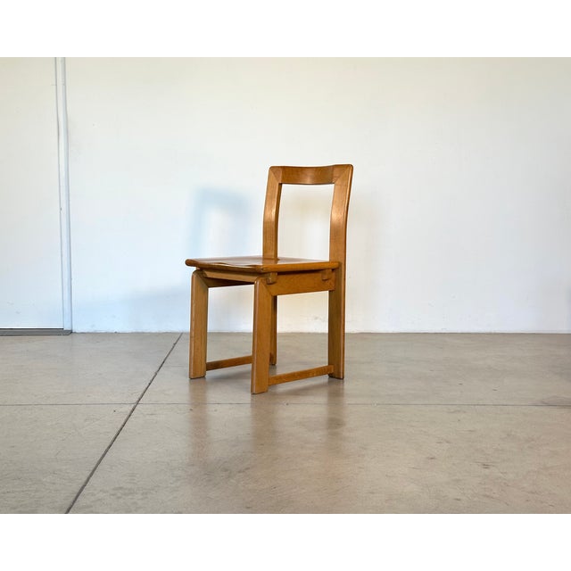 Set of 4 oak chairs from the 1980s