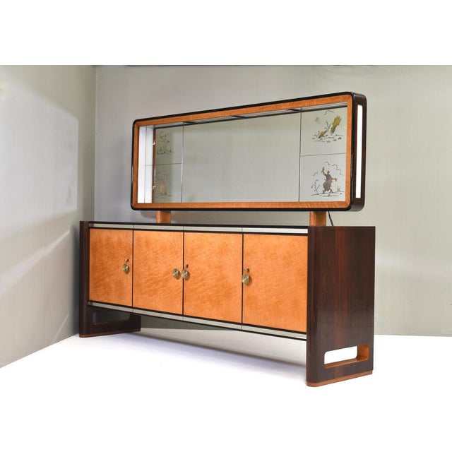 Four Seasons Art-Deco Sideboard attributed to Osvaldo Borsani, Italy, 1930s For Sale - Image 3 of 18