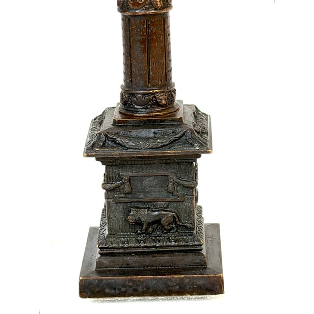 Ferdinand Barbedienne French Grand Tour Bronze Paschal Column, circa 1870 For Sale - Image 16 of 18