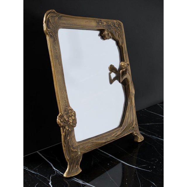 Art Nouveau Table Mirror by Pierre Bex, France, 1970s For Sale - Image 4 of 8
