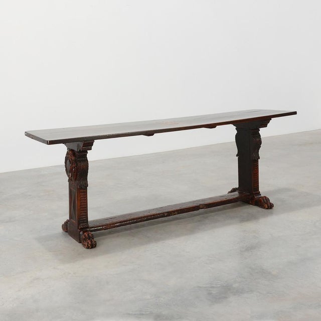 16th Century Renaissance Walnut Console Table, Tuscany For Sale - Image 18 of 18