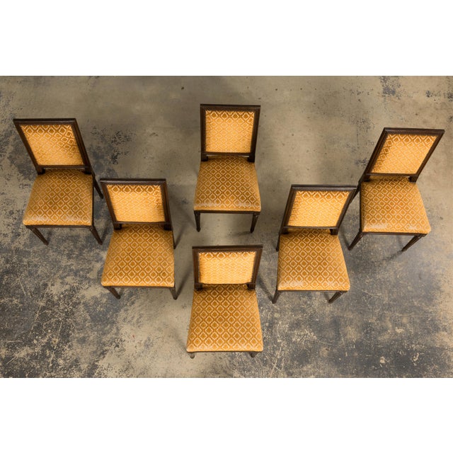 Set of Six Early 20th Century French Louis XVI Walnut Dining Chairs For Sale - Image 4 of 18