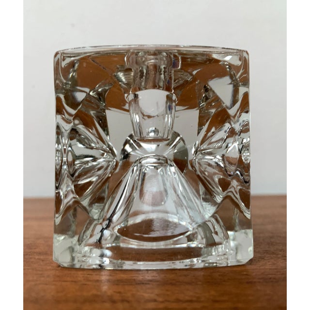 Glass German Ice Cube Candle Holder in Glass from Peill & Putzler, 1970s For Sale - Image 7 of 12