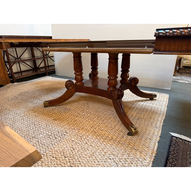 Henredon Neoclassical Mahogany Extension Dining Table For Sale - Image 16 of 18