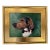 Original Oil Painting on Wood Panel “Hunting Hound Dog in Profile" -Framed 20x17” For Sale