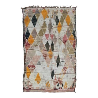 1960s Abstract Moroccan Rug - 8.1 X 5.3 Ft For Sale