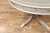 American 48" Round Blue and Light Gray Center Table With Fret Apron by Theodore Alexander Morning Center Table Ta55007 For Sale - Image 3 of 9