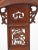 Wood Antique Chinese Red Armchairs With Detailed Carving - a Pair For Sale - Image 7 of 10
