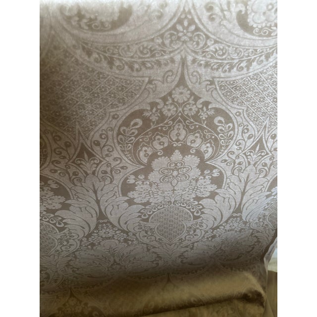 Chocolate 12 Yards of Cut Velvet Chocolate Brown Damask by Brunschwig & Fils For Sale - Image 8 of 10
