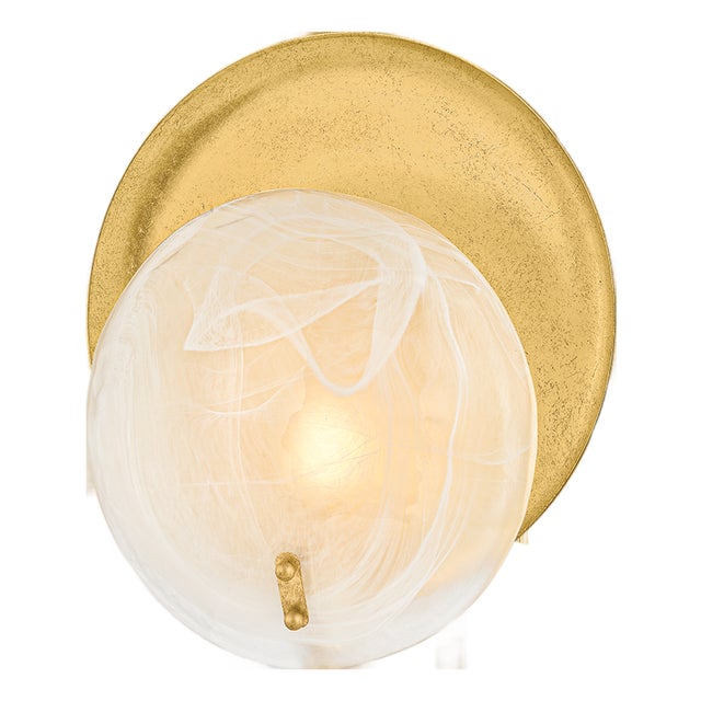 Mitzi Shanette 10.75 in. 1 Light Wall Sconce in Vintage Gold Leaf Finish For Sale