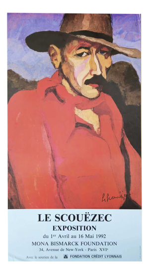 Original Self-Portrait Poster by Maurice Le Scouëzec, 1992
