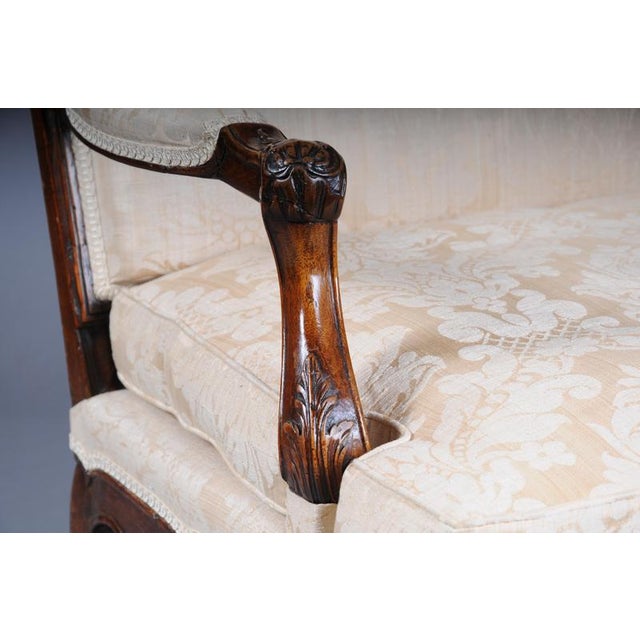 Wood 20th Century Louis XV French Oak Armchair For Sale - Image 7 of 18