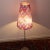 Vintage Chrome Floor Lamp with Handmade Purple Floral Decorated Shade, Italy For Sale - Image 4 of 13