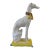 Vintage Mid Century Modern Hollywood Regency Italian Majolica Ceramic Greyhound Statue For Sale