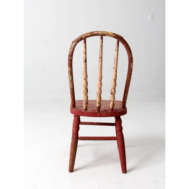 Vintage Painted Pink Kid's Chair For Sale - Image 10 of 10