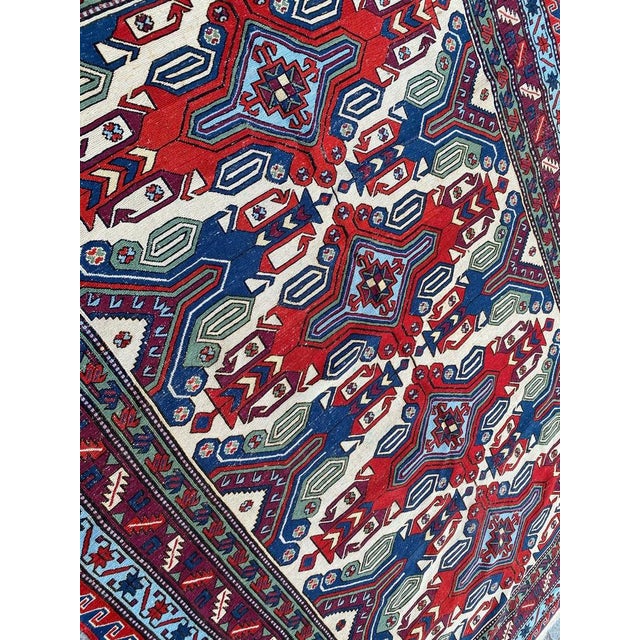 Vintage Caucasian Soumak Rug, 1950s For Sale - Image 10 of 15