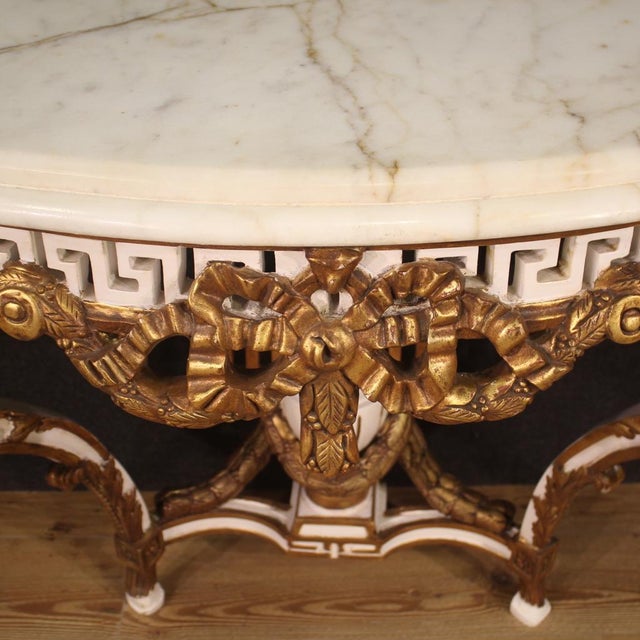 1980s French Lacquered and Painted Console Table, 1980s For Sale - Image 5 of 12
