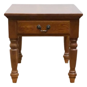 Keller Furniture Solid Oak Country French 24" Accent End Table