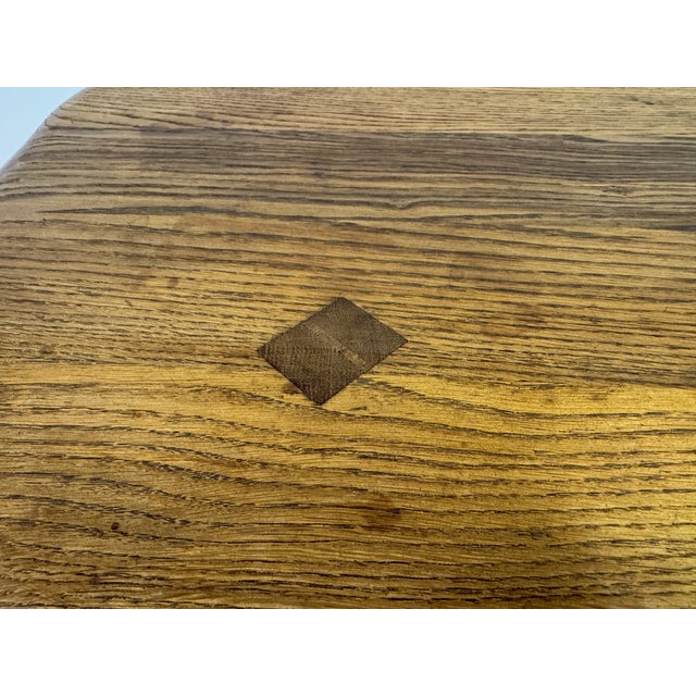 Vintage French Oak and Wrought Iron Coffee Table, 1970s For Sale - Image 11 of 13