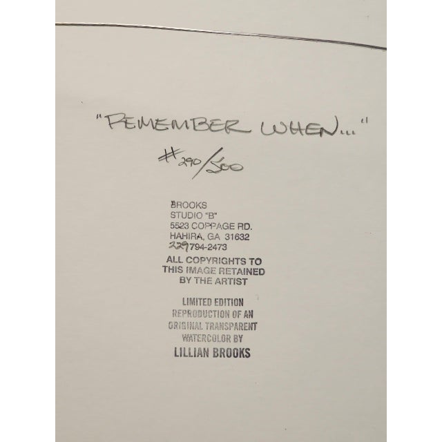 Rustic Lillian Brooks "Remember When" Signed Numbered Limited Edition Print For Sale - Image 3 of 6