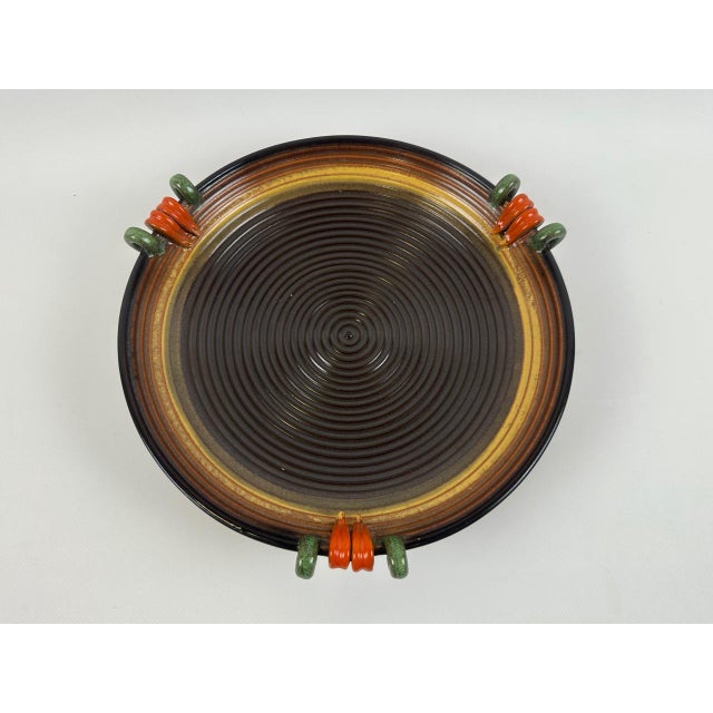 1970s Vintage Hand Painted Ceramic Bowl, 1970s For Sale - Image 5 of 13