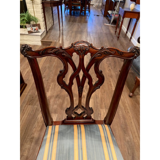 Chippendale 1980s Kindel Mahogany Chippendale Style Dining Chair For Sale - Image 3 of 7