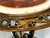 Metal Antique Wrought Iron Brass Greyhound Gueridon Table Inlaid Marble Top 22" For Sale - Image 7 of 14
