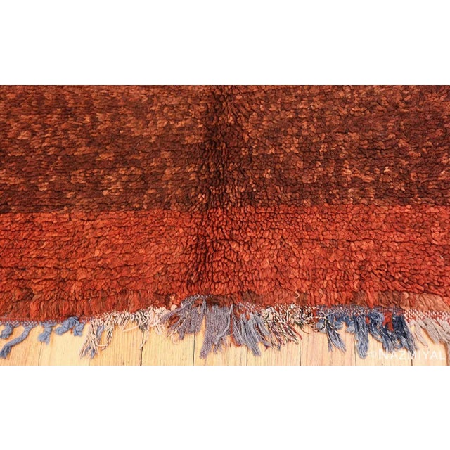 Moroccan Vintage Abstract Design Moroccan Berber Hallway Runner Rug For Sale - Image 3 of 7
