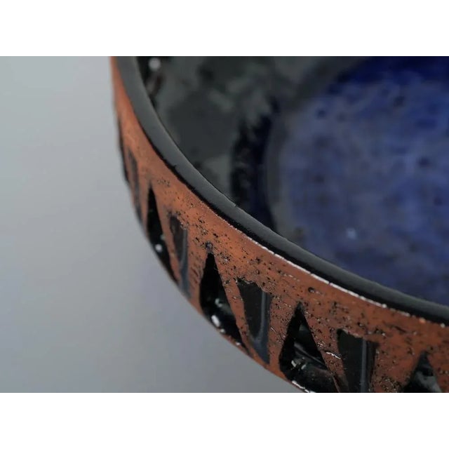 Blue Mid-Century Bowl by Ninnie Forsgren for Bromma Keramik, 1960s For Sale - Image 8 of 12