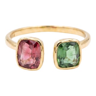 Natural Tourmaline 1.68cts Ring in 18k Gold For Sale