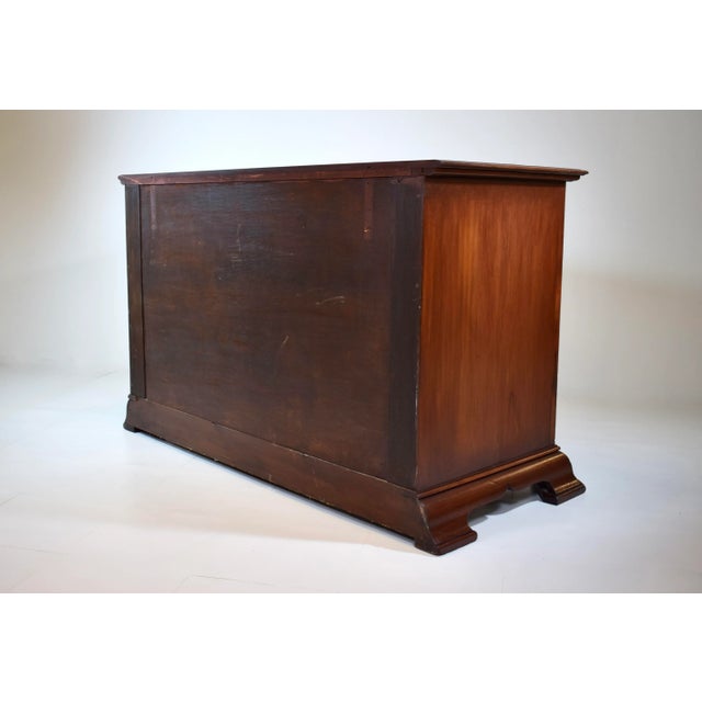 Wood Early 20th Century Solid Mahogany Chippendale Dresser With Five Drawers For Sale - Image 7 of 12