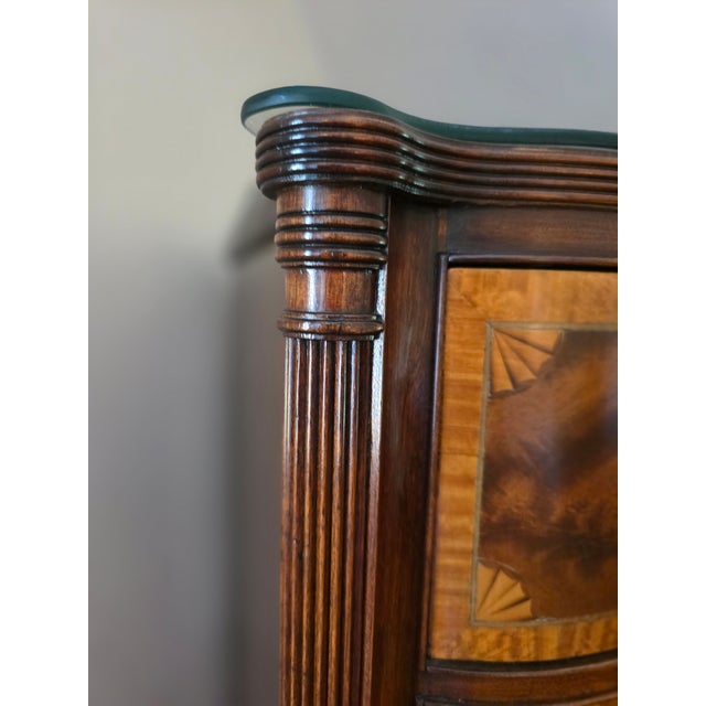 Wood Early 20th C. Georgian Flame Mahogany Chest of Drawers For Sale - Image 7 of 15