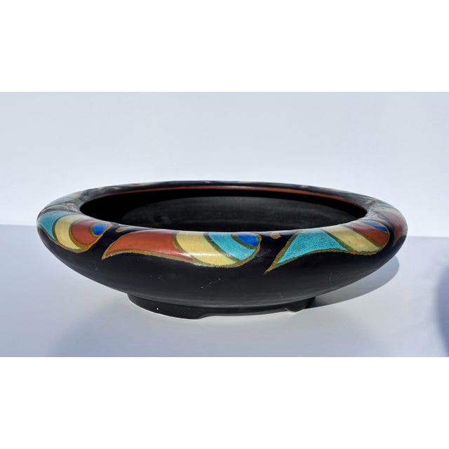 Antique "Jugendstil" Gouda Ceramic Bowl Netherlands For Sale - Image 10 of 11