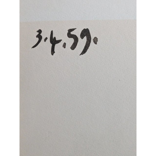 Pablo Picasso - Bull and Matador, Double-side Original lithograph after a drawing dated in the stone: 3.4.59 extracted...