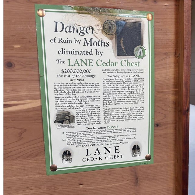 Wood Vintage Lane Hope Chest For Sale - Image 7 of 7