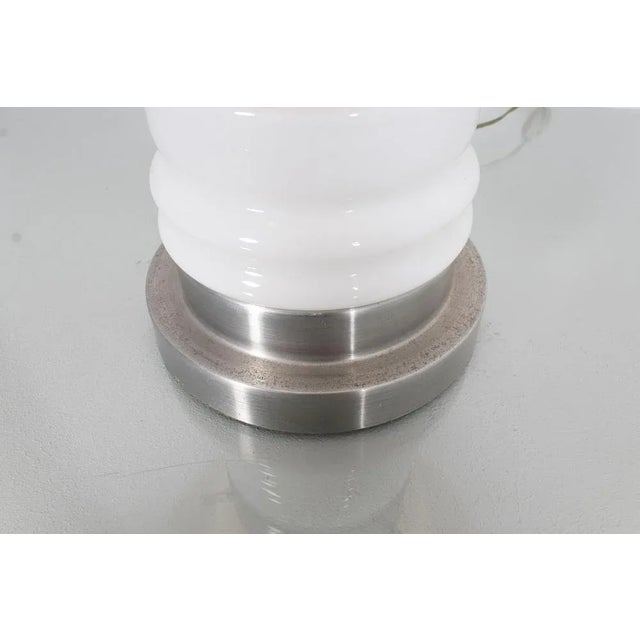 Mid-Century Aluminium and Murano Glass Table Lamp from Mazzega, Italy, 1970s For Sale - Image 6 of 13