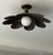 Black Antique Brass Semi Flush Mount Light Fixture, Handmade Flower Ceiling Light For Sale - Image 6 of 18
