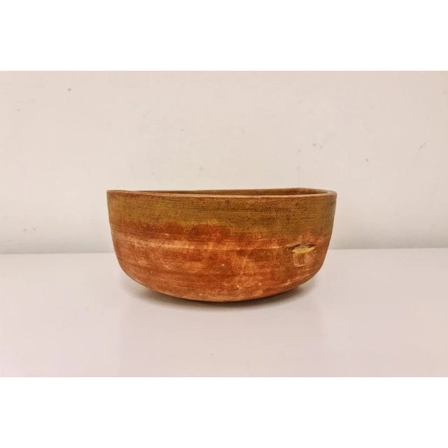 Large 19th Century Swedish Folk Art Farmers Bowl Painted in Wood For Sale - Image 3 of 10