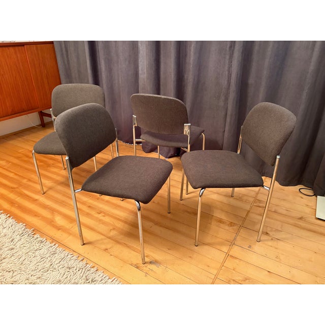Gray Chairs, 1980s, Set of 4 For Sale - Image 8 of 18
