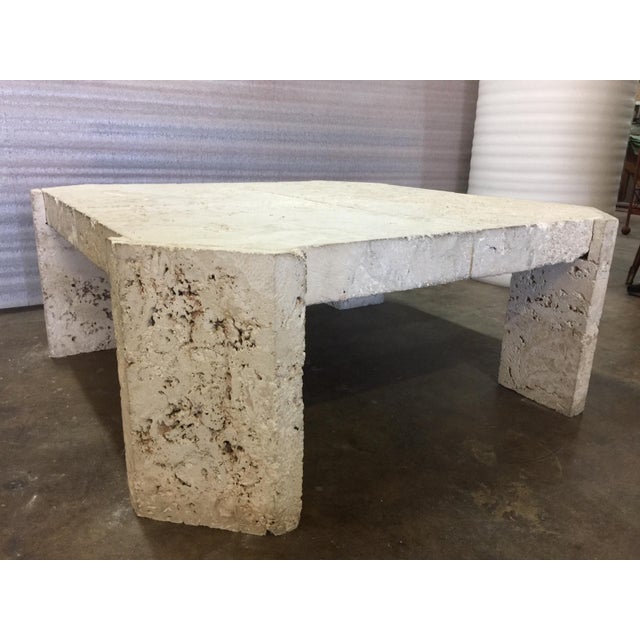 1960s Superb Samuel Marx Style Natural Coquina Coral Stone Coffee Table For Sale - Image 5 of 18