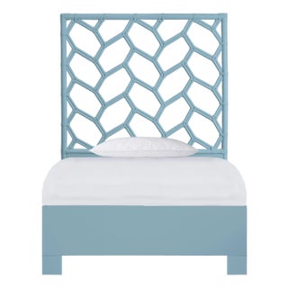 Silas Standard Bed Twin Extra Long - Pool Blue For Sale